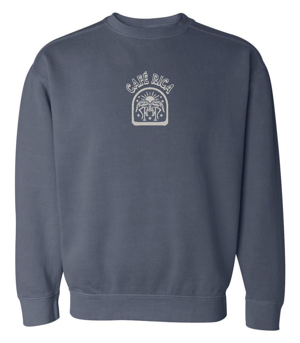 Friendly Flamingo Denim Crewneck